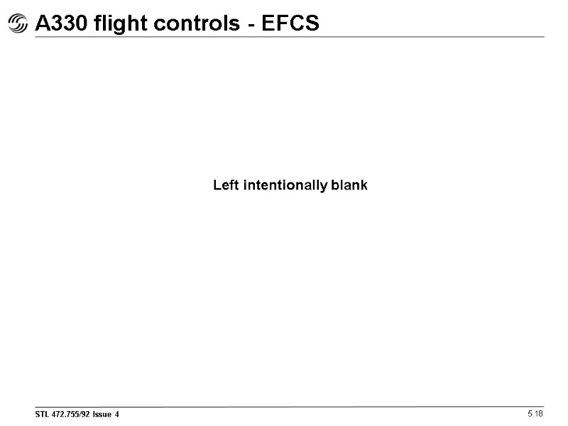 A330 flight controls - EFCS 5.18 Left intentionally blank